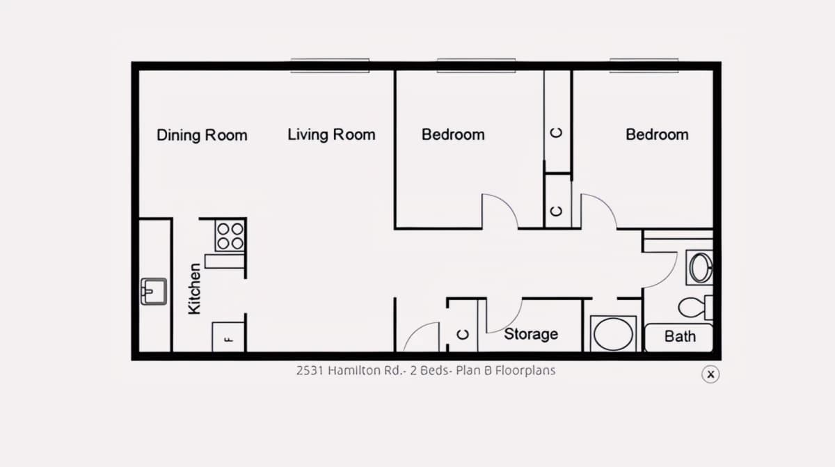 2525 Hamilton Road- 2 Beds