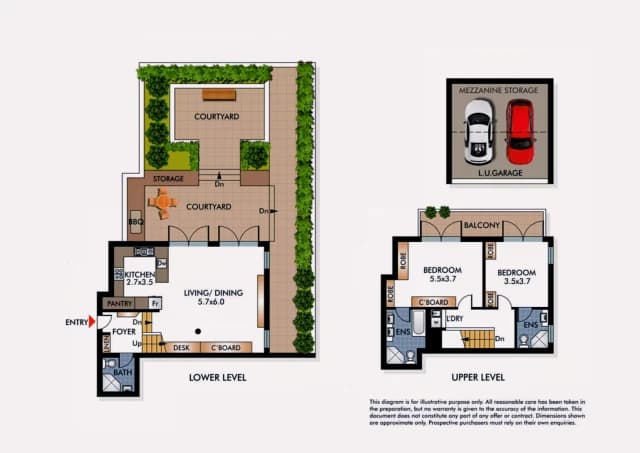 2Bedrooms, 3Bathrooms