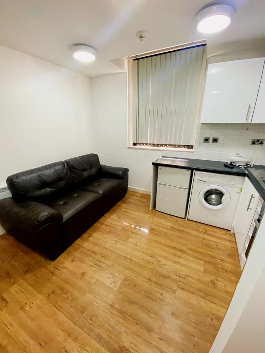 Large Premier studio with the washing machine