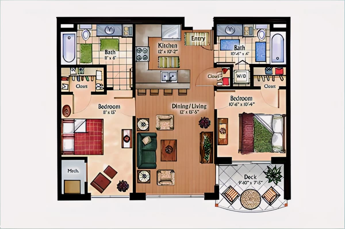 2 Bed 2 Bath The Hillsbury