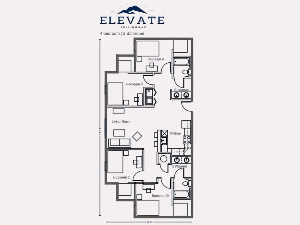 4 Bed 2 Bath D1
