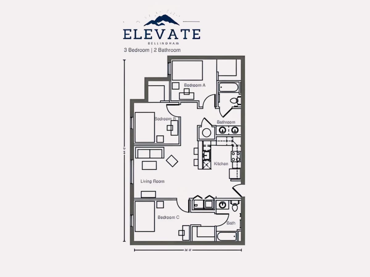 3 Bed 2 Bath C1
