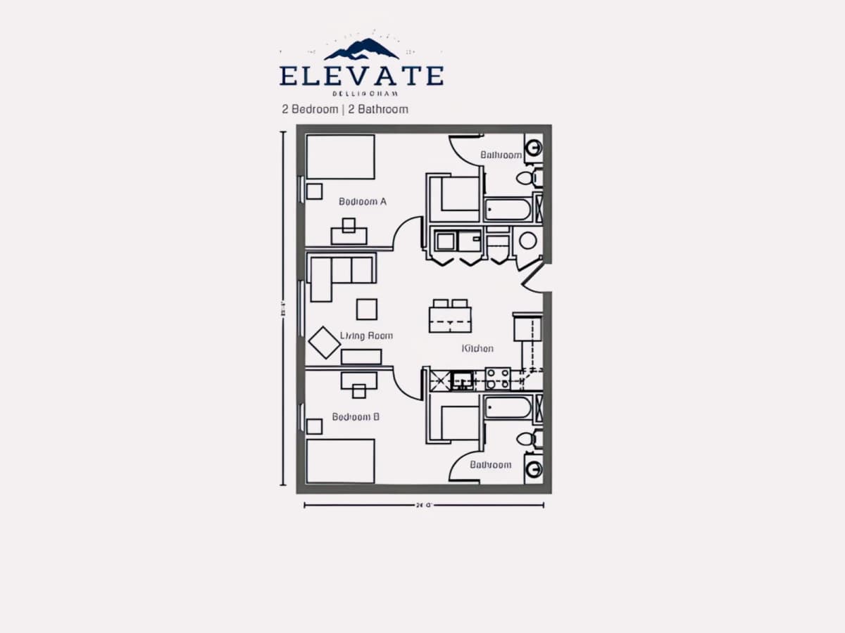 2 Bed 2 Bath B1