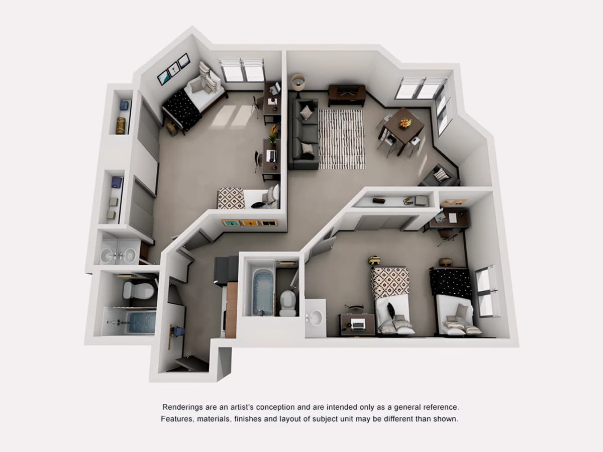2 Bed/ 2 Bath Willie Shared