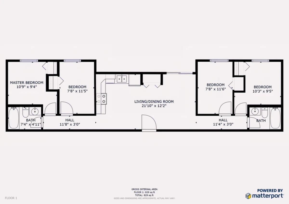 4Bedrooms, 2Bathrooms