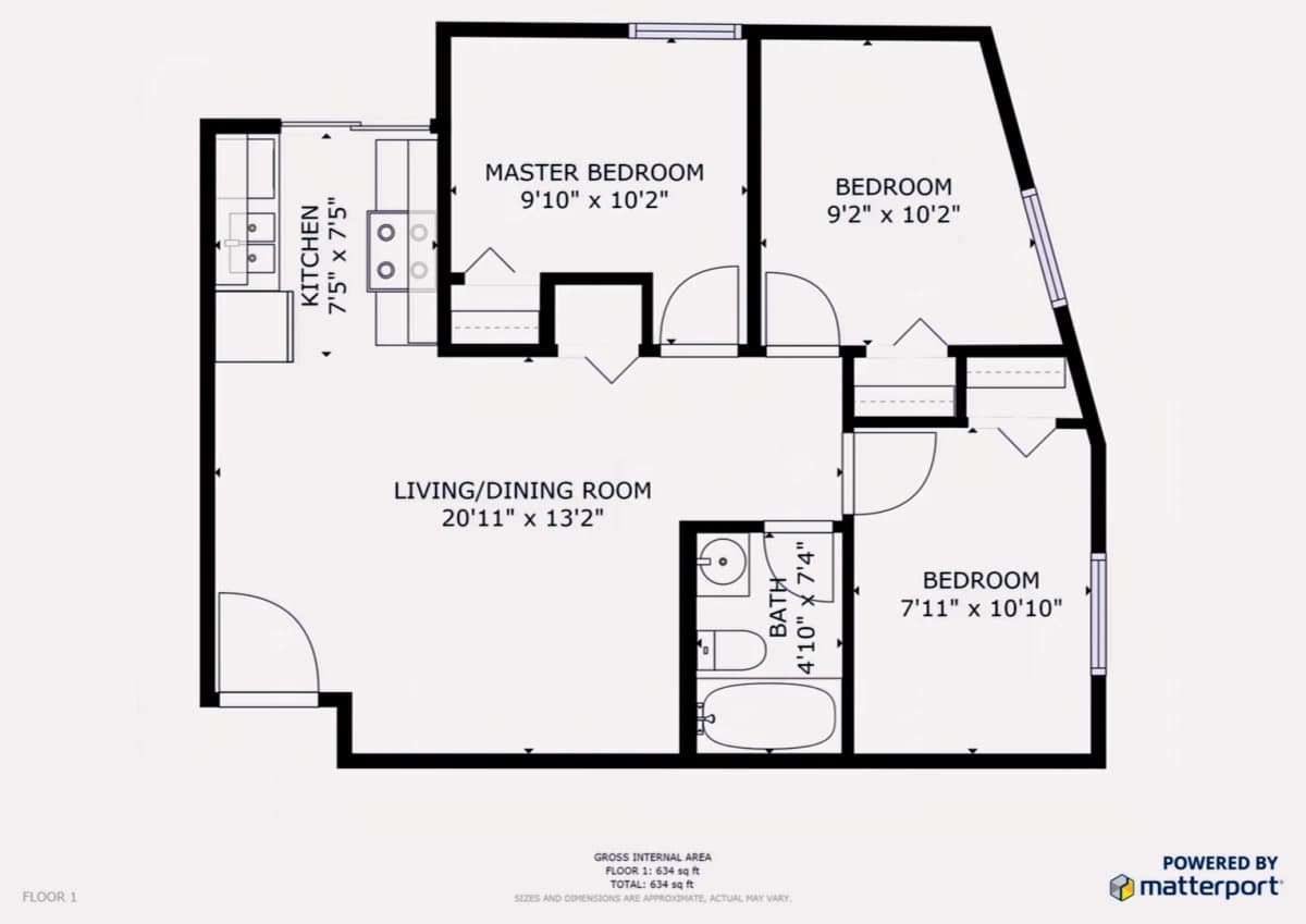 1Bedrooms, 1Bathrooms
