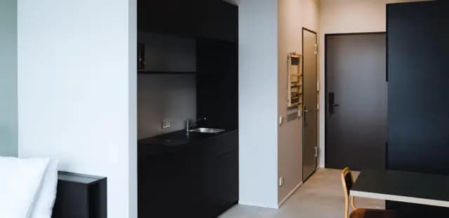 Top-floor studio in a modern student residence in Friedrichshain