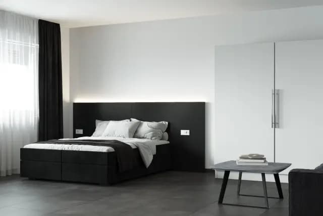 Studio Black in a student residence, in Offenbach