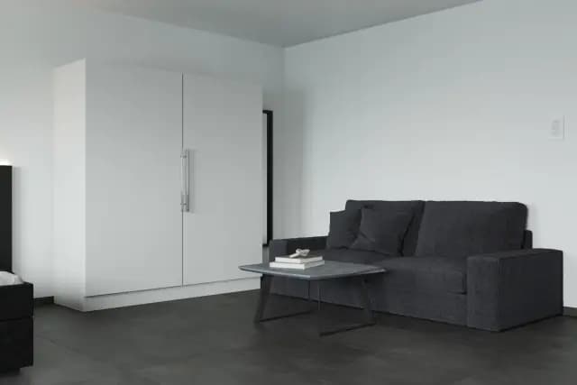 Studio Black in a student residence, in Offenbach