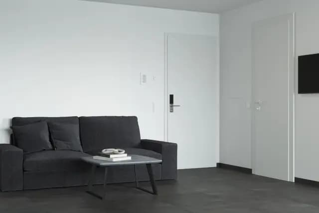 Studio Black in a student residence, in Offenbach