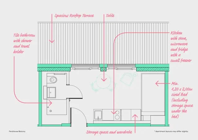 Snug studio in Frankfurt-Riedberg