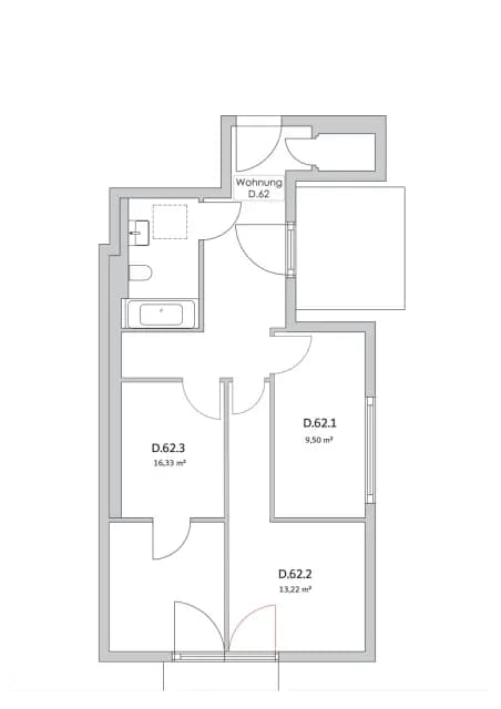 Zimmer in der Nazarethkirchstrasse 51 (Aufgang D)