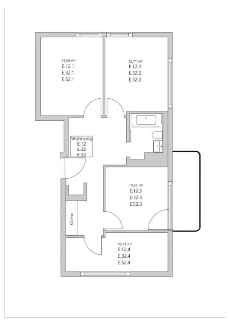 Zimmer in der Nazarethkirchstrasse 51 (Aufgang E)