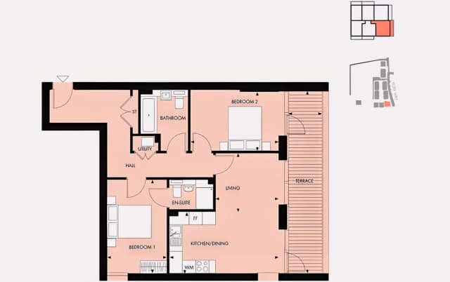 2 Bed / 2 Bath