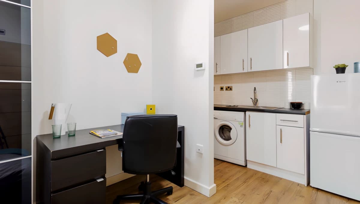 Large Premier studio with the washing machine