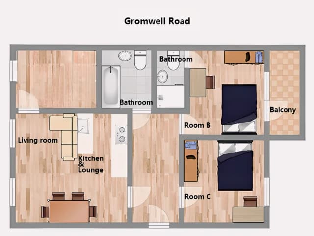 2 Bed / 2 Bath