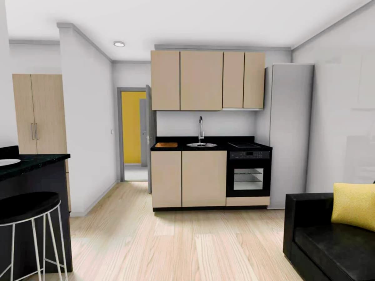 1 bed style studio Flat 1