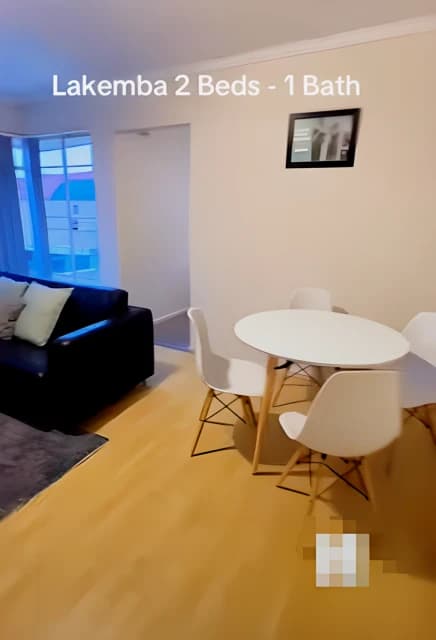 2 bed 1 bath