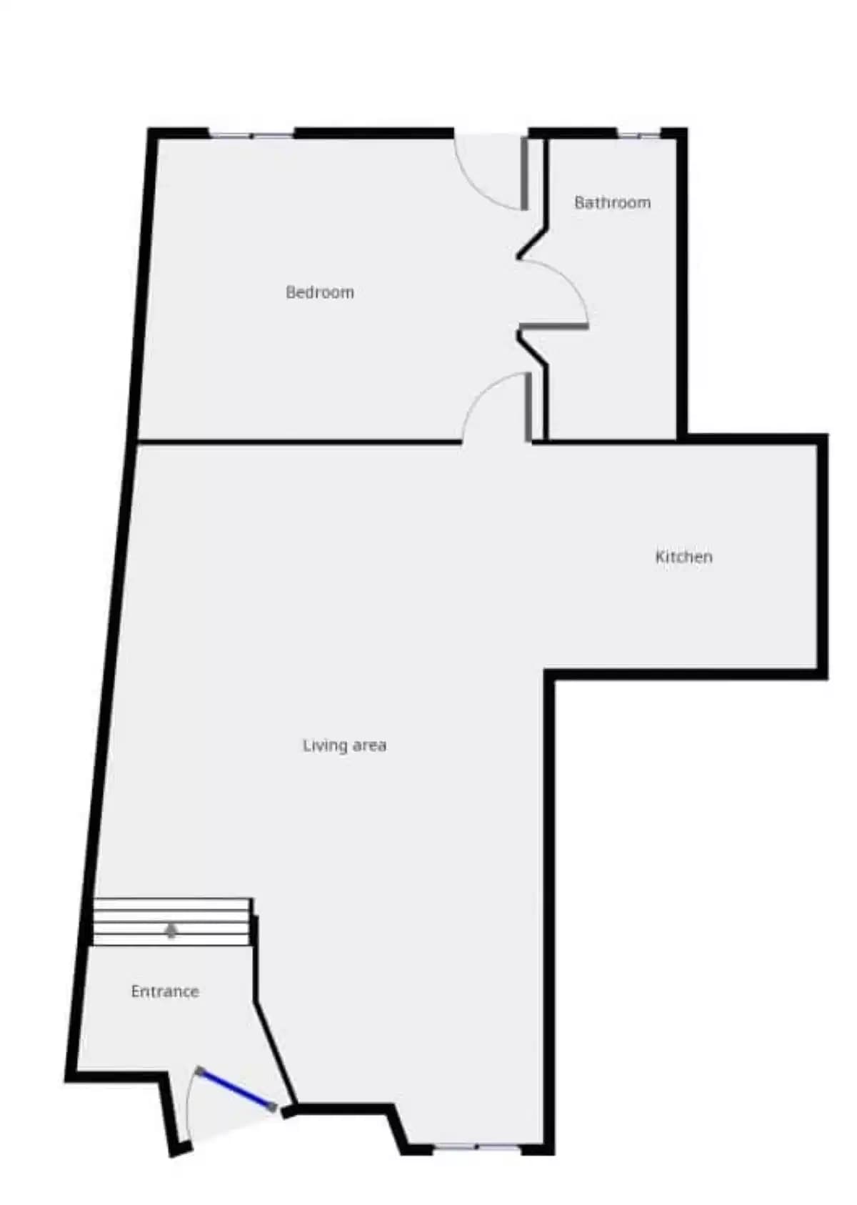 #159550: 1 Bedroom 1 Bathroom (Calle De Estanislao Figueras) - Floor Plan