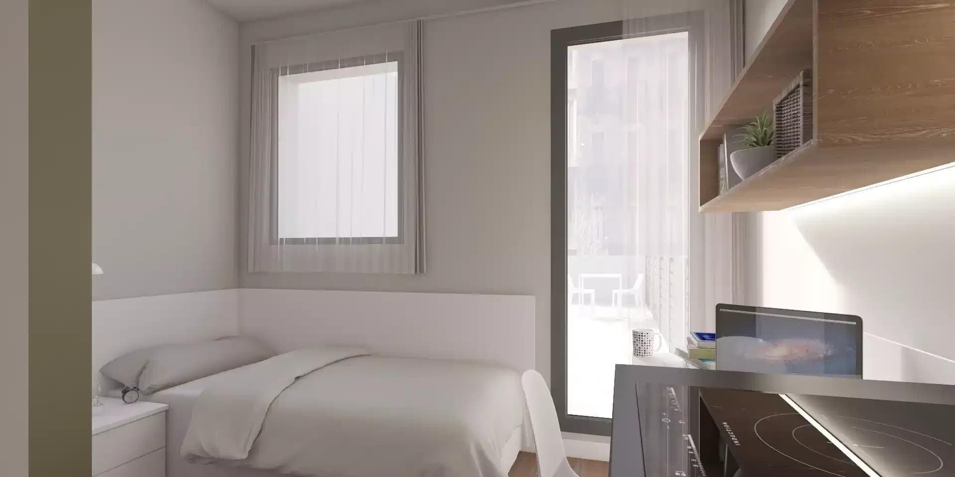 Studio Individual With Terrace - Bedroom